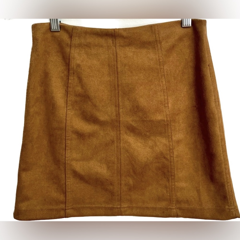 Wild Honey High Waisted Camel Mini Skirt